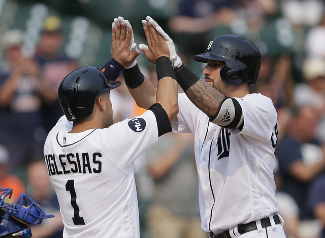 Jones, Hicks blast 2 homers in Tigers' 13-2 win over Royals