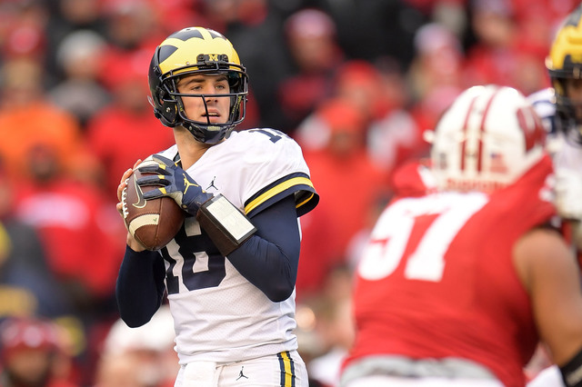 Harbaugh says Michigan QB Peters in concussion protocol