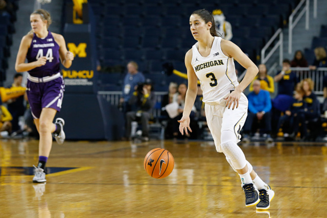 Flaherty makes 9 3s to lead No. 21 Michigan women to victory