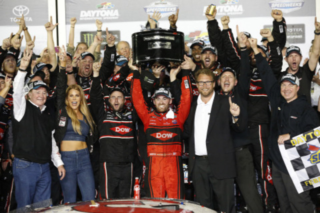 Austin Dillon Drives the No. 3 Dow Chevrolet Camaro ZL1 to Victory Lane at the Daytona 500